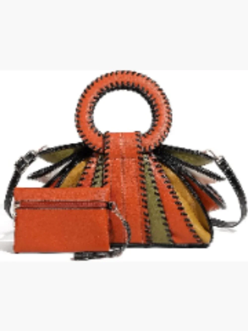 Multicolor Designer Satchel Faux Leather Shoulder Bag